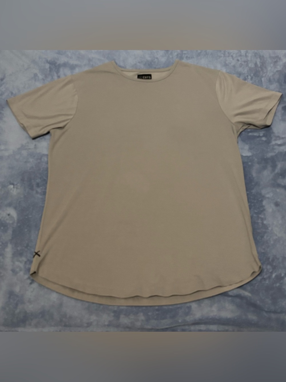 Cuts Clothing Shirt Mens XL Gray Curve-Hem Crewneck Short Sleeve Tee Casual